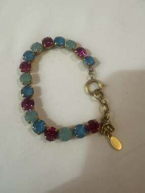 Catherine Popesco France Multi-Color Crystal Bezel Set Bracelet